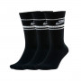 Sportswear Essential (3 Pares)-Black-White