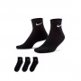 Everyday Cushioned Ankle (3 Pares)-Black