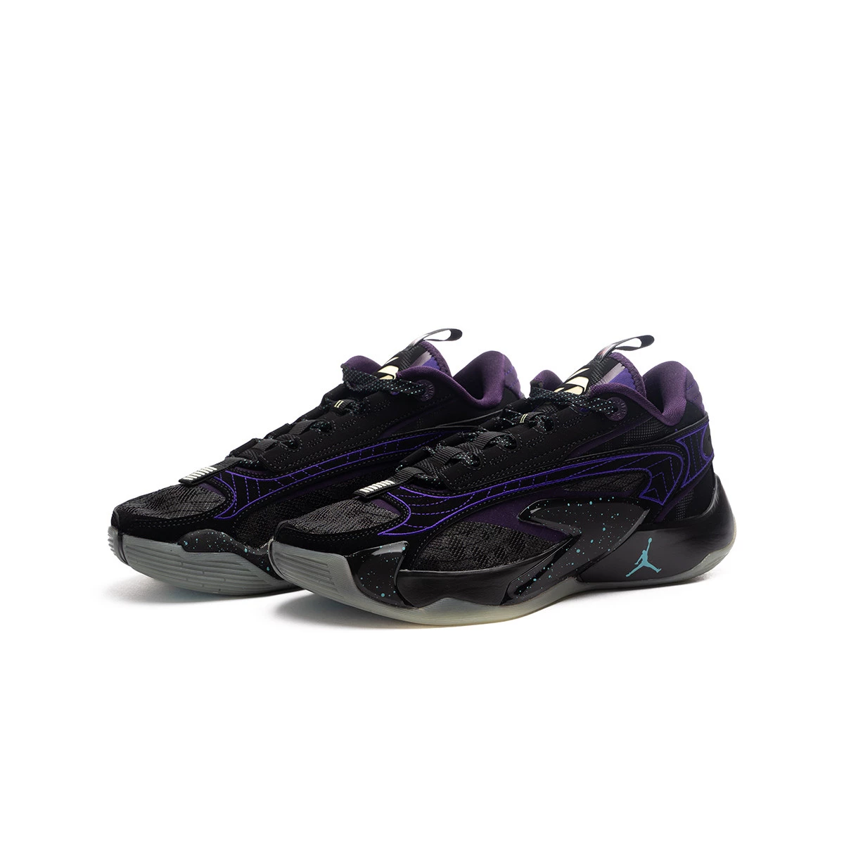 Basketball Shoes Jordan Luka 2 Space Hunter Nino Black Glow Grand Purple Aurora Green Basketball Emotion