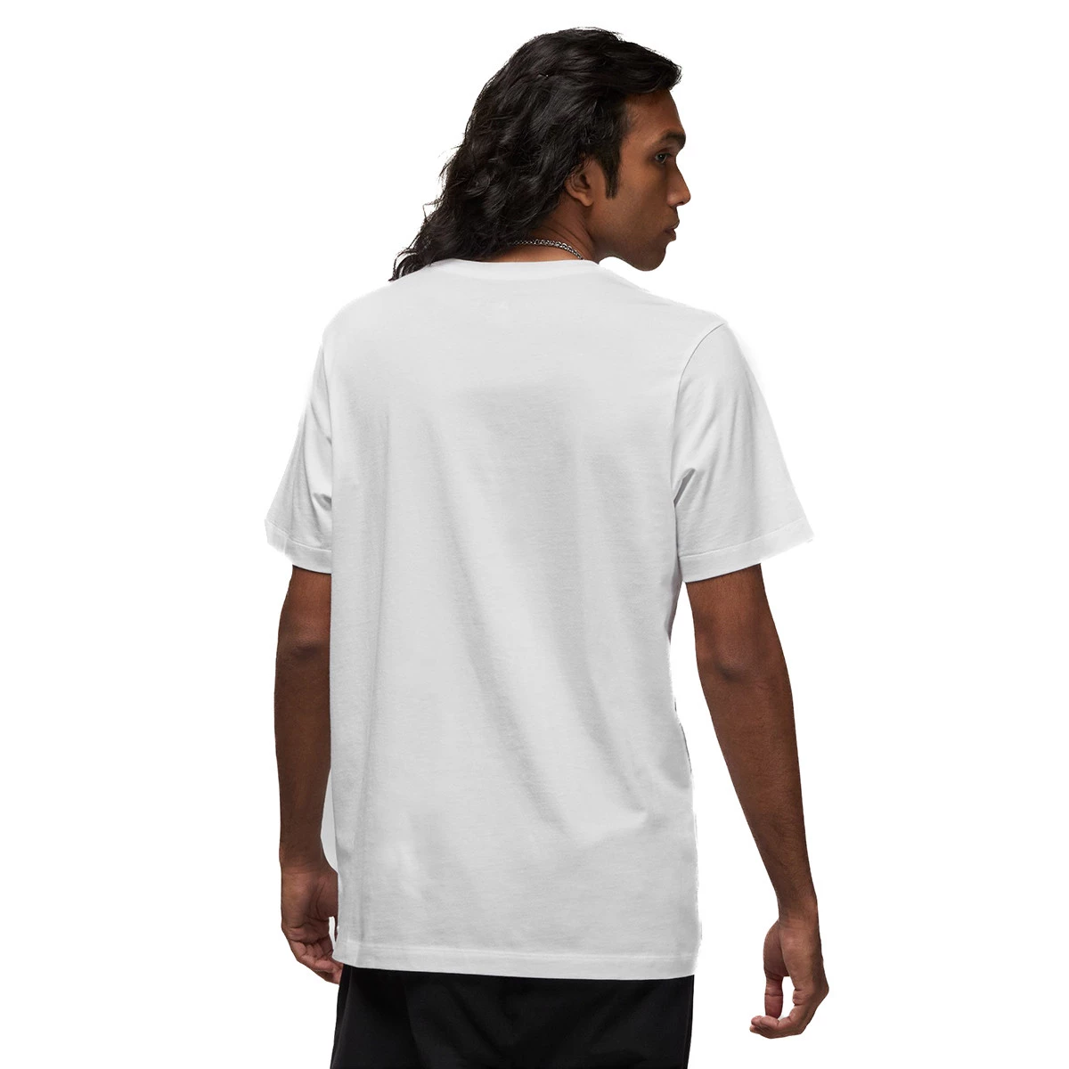 Camiseta Jordan Air Stretch Crew White Black Gym Red Basketball