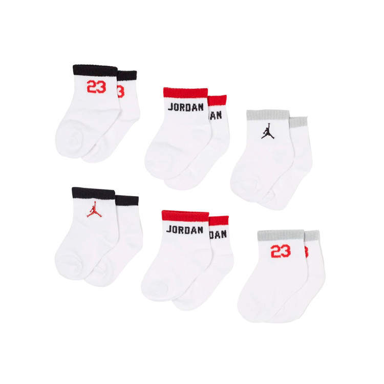 calcetines-jordan-legacy-infant-toddler-ankle-6-pares-white-0