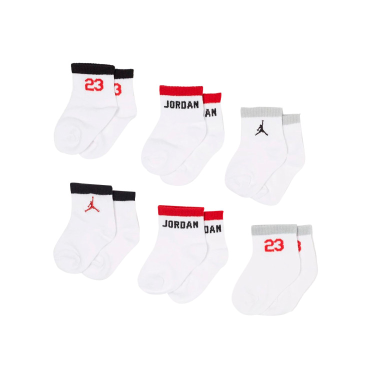 Socks Jordan Legacy Infant Toddler Ankle 6 Pairs White Basketball Emotion