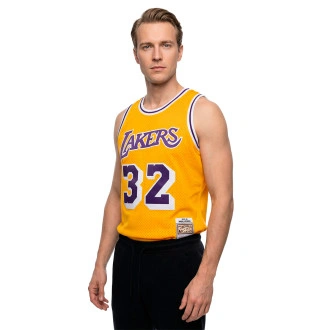 Camiseta Swingman Jersey Los Angeles Lakers - Magic Johnson 1984 Light Gold
