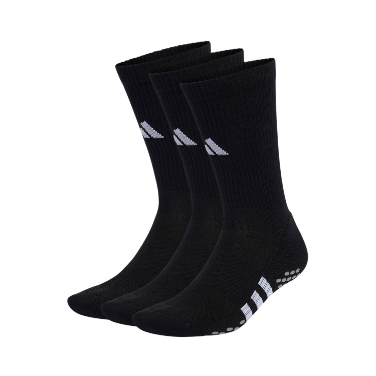 Socks adidas Performance Cushioned Grip Crew 3 Pares Black White Basketball Emotion