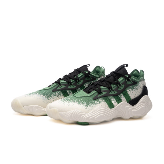 Basketballschuhe adidas Trae Young 3 Off White Preloved Green Core Schwarz Basketball Emotion