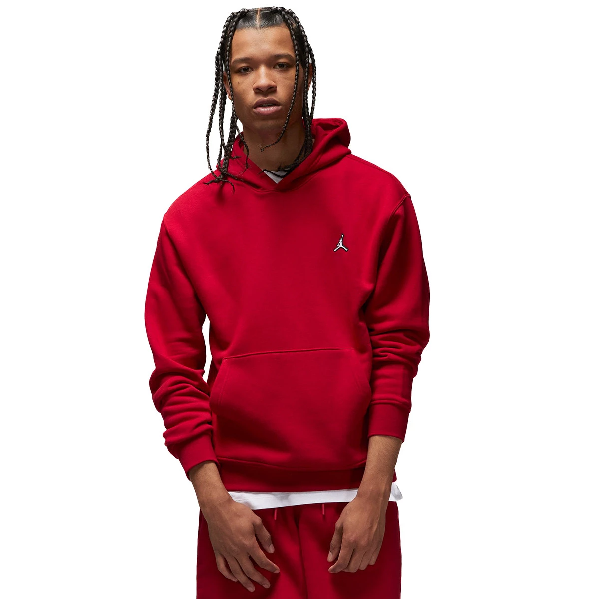 sudadera JORDAN bordada con capucha roja