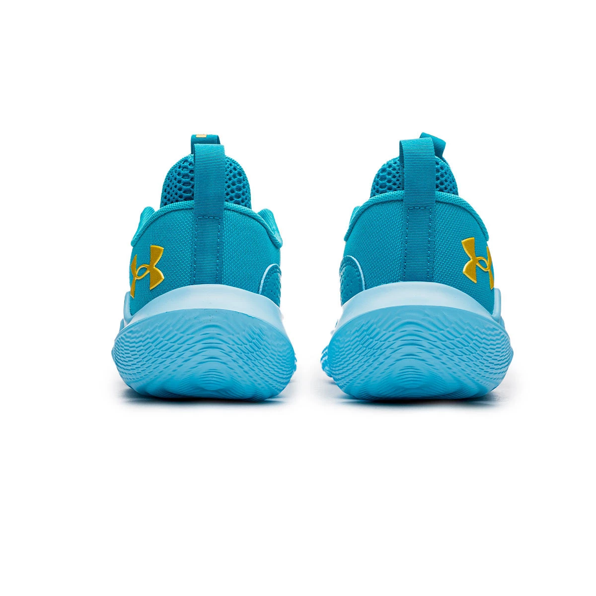 Basketball Shoes Under Armour Flow Futr X 3 UAA Circuit Teal Sky Blue Metallic Gold Basketball Emotion