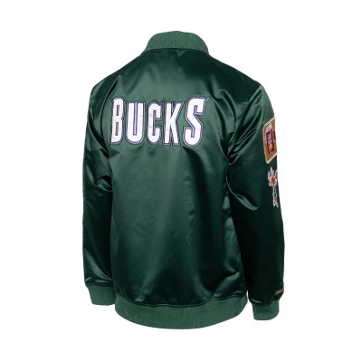 Veste Bomber Lightweight Satin Milwaukee Bucks