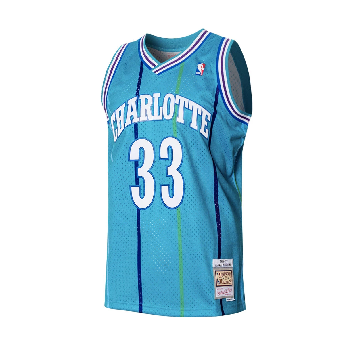 Jersey MITCHELL NESS Swingman Jersey Charlotte Hornets Alonzo Mourning 1992 93 Teal Basketball Emotion