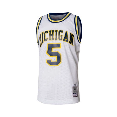 Jersey Mitchell Ness Swingman Jersey University of Michigan Chris Webber 1991 92 NCAA White Basketball Emotion
