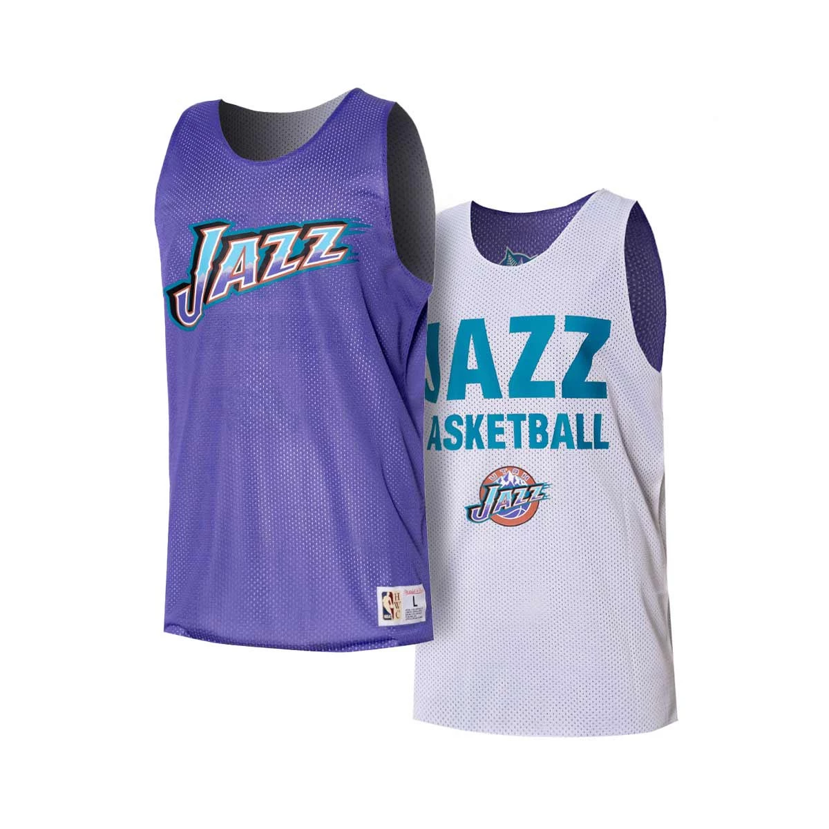 Top Mitchell & Ness Reversible Mesh Practice Tank Vintage Utah
