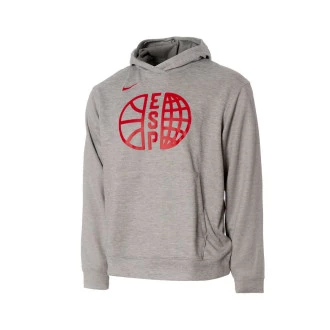 Sudadera Selección de España Practice Fleece 2024 Dk Grey Heather-Chile Red