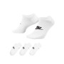 Sportswear Everyday Essential No-Show (3 Pares)-White-Black