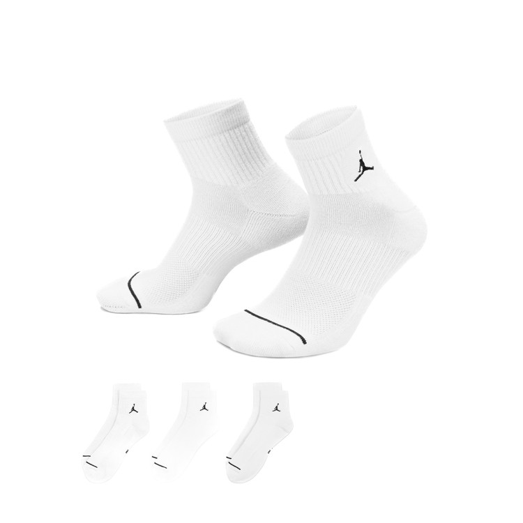 calcetines-jordan-everyday-cushioned-poly-ankle-144-3-pares-white-black-0