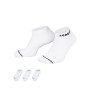Everyday Cushioned Poly No-show (3 Pairs)-White-Black