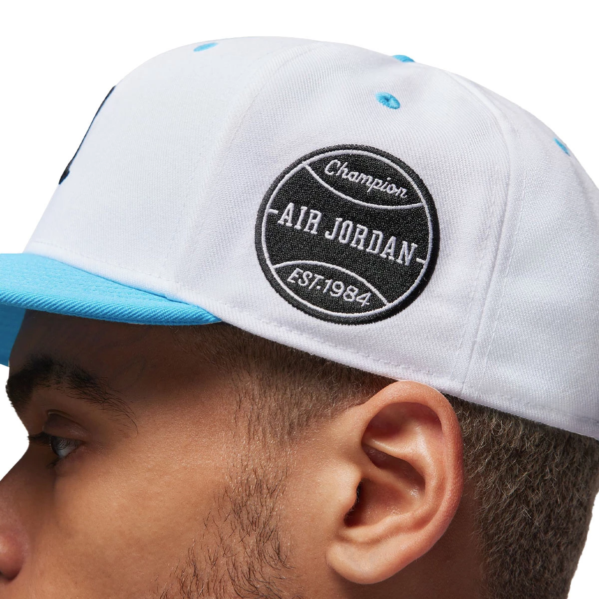 Cap Jordan Flight MVP Pro White Dk Powder Blue Black Basketball Emotion