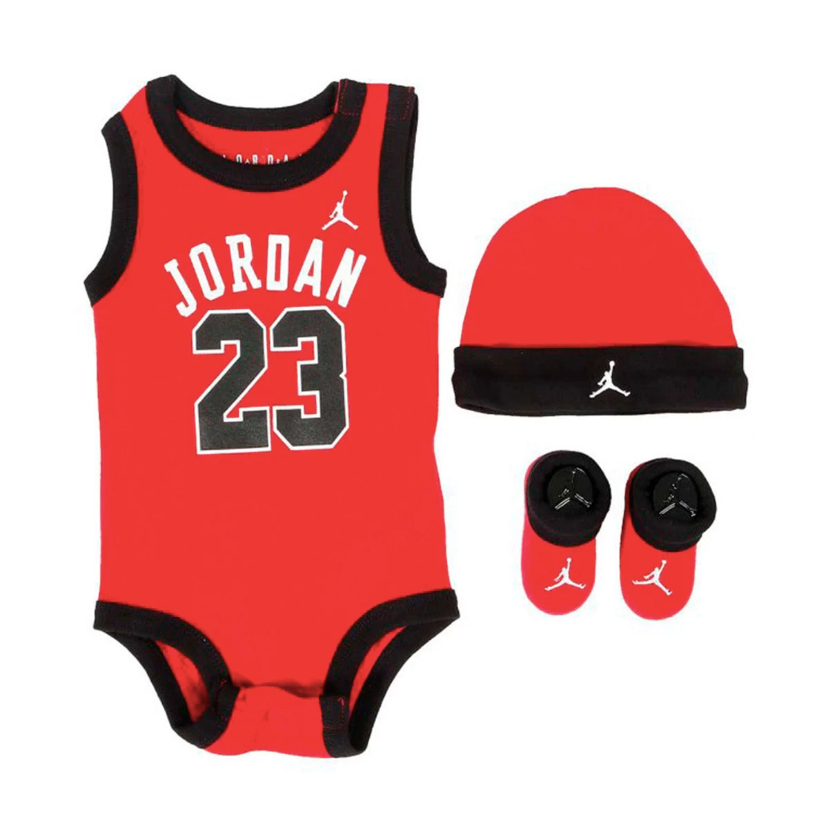 Tenue Jordan Mono Gorro Patucos Brand 23 Jersey Bebe Gym Red Basketball Emotion
