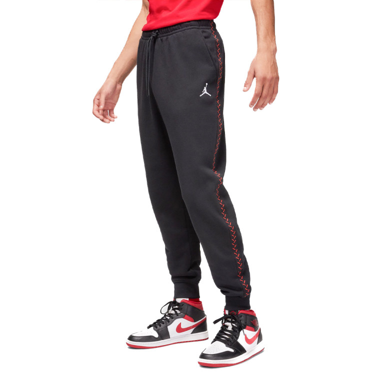 Long pants Jordan Flight MVP Fleece Black Dune Red Basketball Emotion