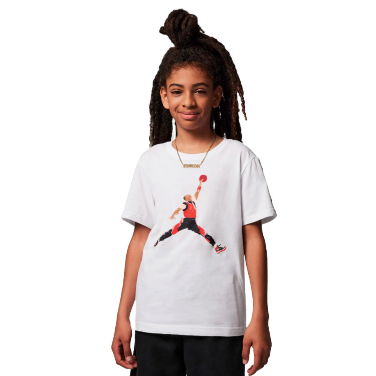 T-Shirt Jordan Kids Watercolor Jumpman White Basketball Emotion
