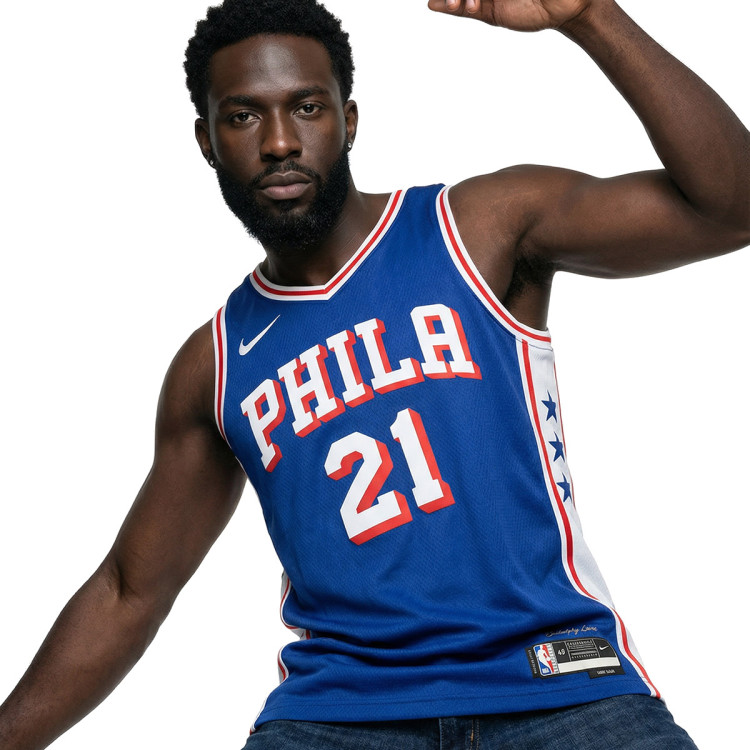 NBA Nike 76ers ジョエル・エンビード　バスケットボールゲームシャツ Jersey Nike Philadelphia 76Ers Swingman Icon Edition Joel Embiid