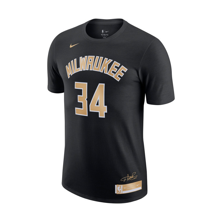 Camiseta Nike Milwaukee Bucks Select Series Antetokounmpo Black Basketball Emotion