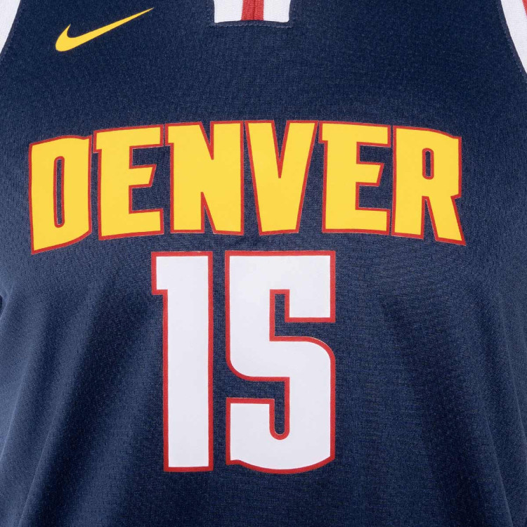 500 LEVEL Nikola Jokic 3/4 Sleeve Raglan T-Shirt – Denver Font Design, Navy/Heather Gray - View #9