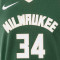 Camiseta Nike Milwaukee Bucks Icon Edition Giannis Antetokounmpo Preescolar