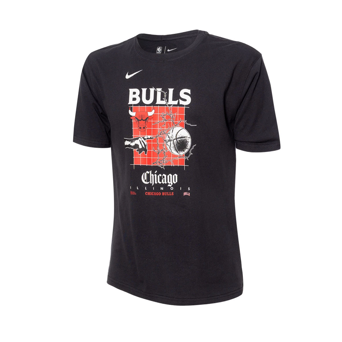 Maglia Nike Chicago Bulls Courtside Max90 per Bambini Nero Basketball Emotion