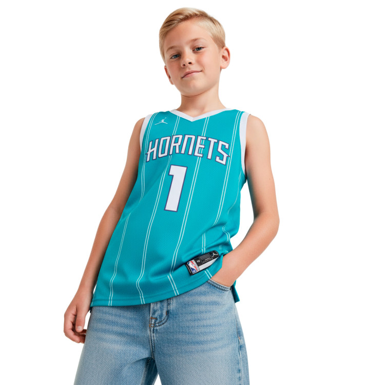 Camiseta Sin Mangas De Baloncesto Charlotte Hornets – Azul Y Blanco Con Pantalón Corto A Juego, 100% Poliéster, Ideal Para Fans Del Deporte