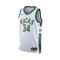 Camiseta Nike Milwaukee Bucks Association Swingman Giannis Antetokounmpo Niño