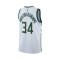 Camiseta Nike Milwaukee Bucks Association Swingman Giannis Antetokounmpo Niño