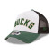 New Era Team Colour Block Trucker Milwaukee Bucks Cap