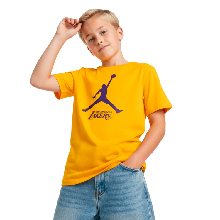 T-Shirt Jordan Enfants Essential Club Los Angeles Lakers Jaune
