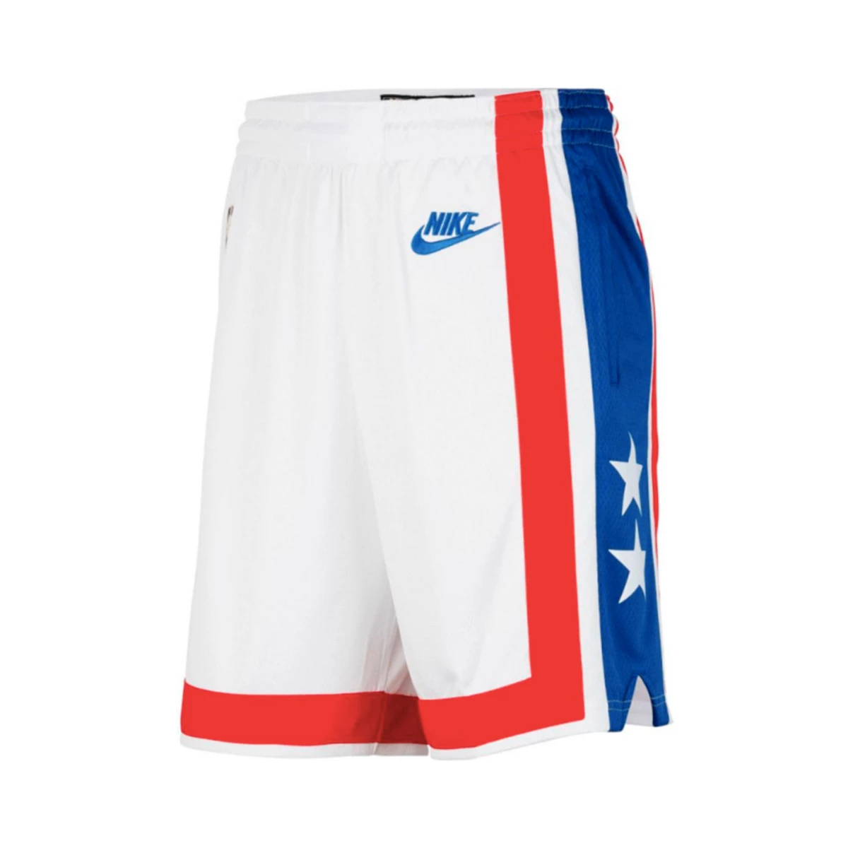 Shorts Nike Brooklyn Nets Swingman Hardwood Classics White Blue Red Basketball Emotion