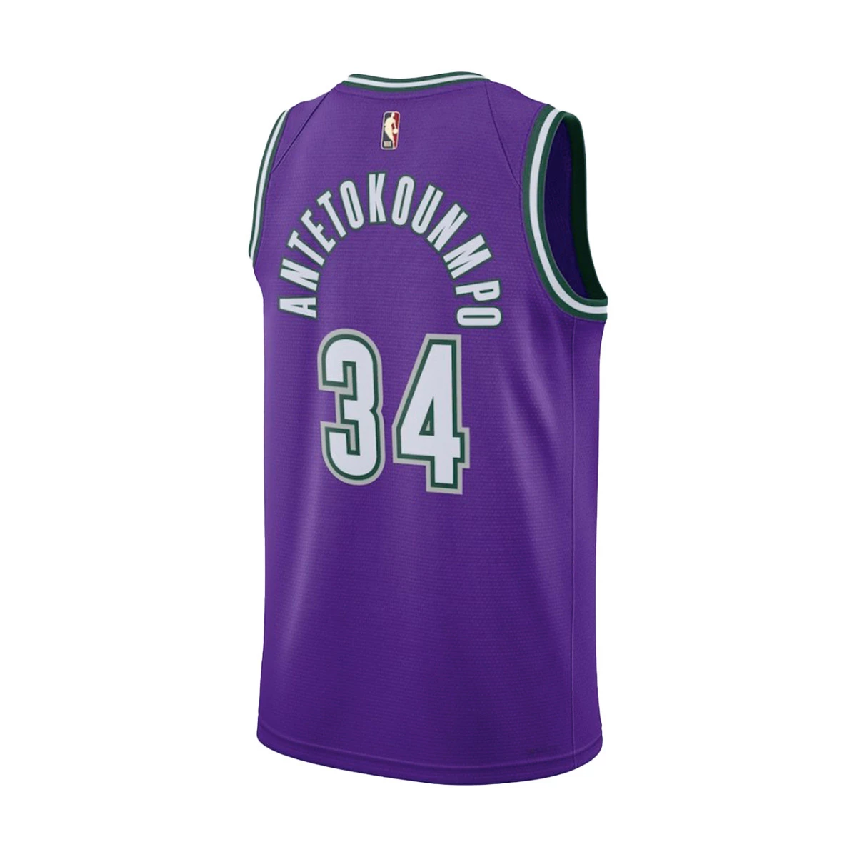 Jersey Nike Milwaukee Bucks City Edition Giannis Antetokounmpol Nino Purple Green White Basketball Emotion