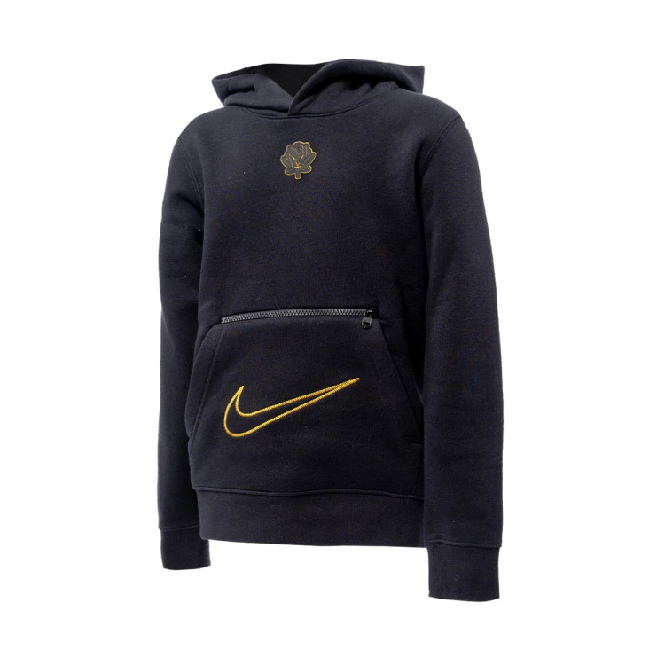 Sweatshirt Nike Golden State Warriors Courtside City Edition Fleece Nino Schwarz Gelb Basketball Emotion