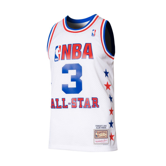 Trikot MITCHELL NESS Swingman Jersey All Star East Allen Iverson 2003 WeiB Rot Blau Basketball Emotion