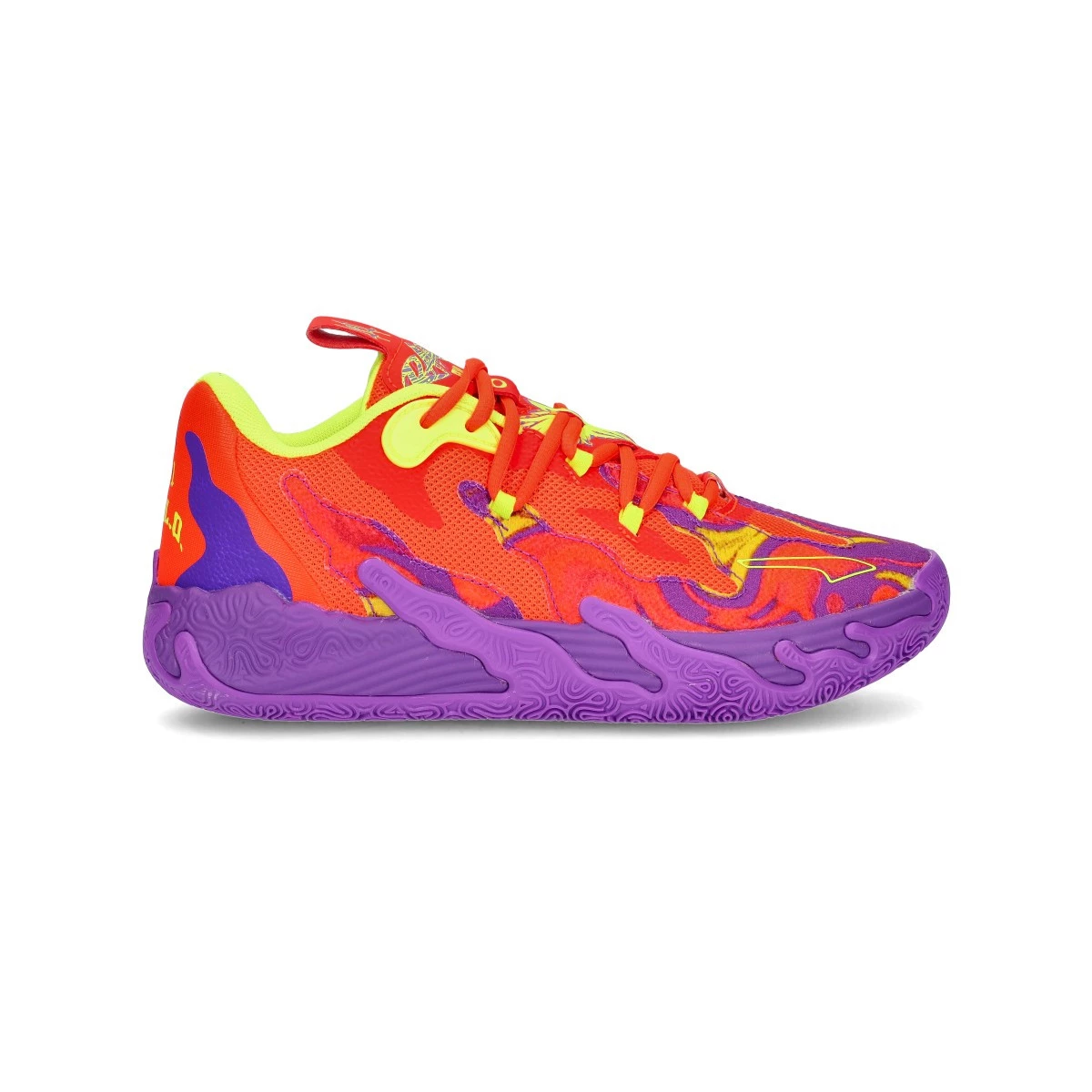 【オープニング大セール】 Puma Basketballschuhe Kinder Schimmer Violett Lava Lo MB.03 27.5cm