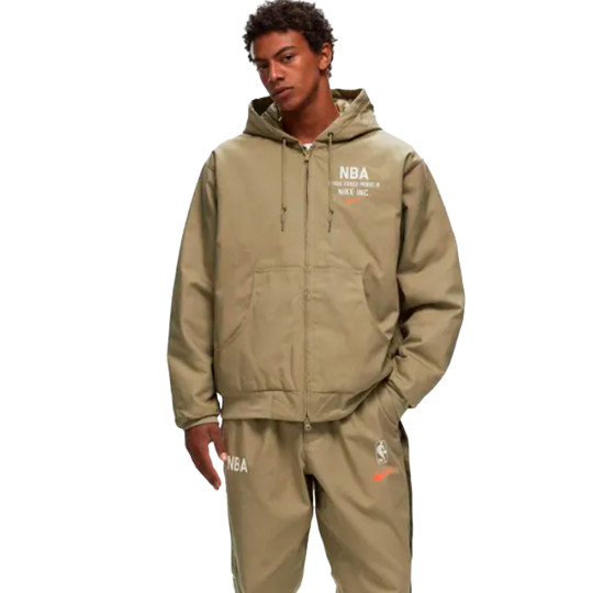 Jacket Nike Team 31 Neutral Olive-Hyper Crimson - Basketball Emotion