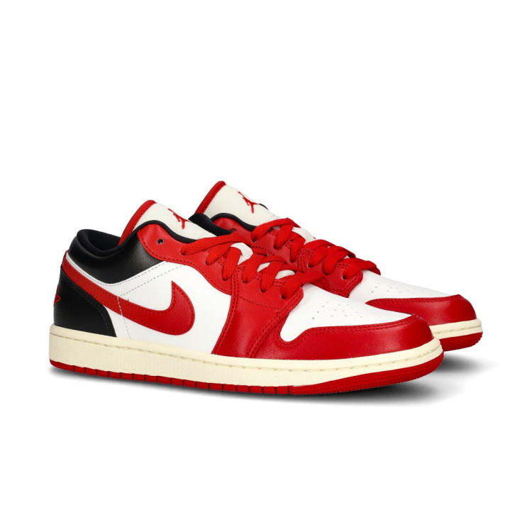 Zapatilla Jordan Air Jordan 1 Low Mujer White-Gym Red-Black-Sail -  Basketball Emotion