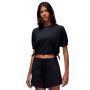 Knit Cropped Top Mujer-Black-Iron Grey