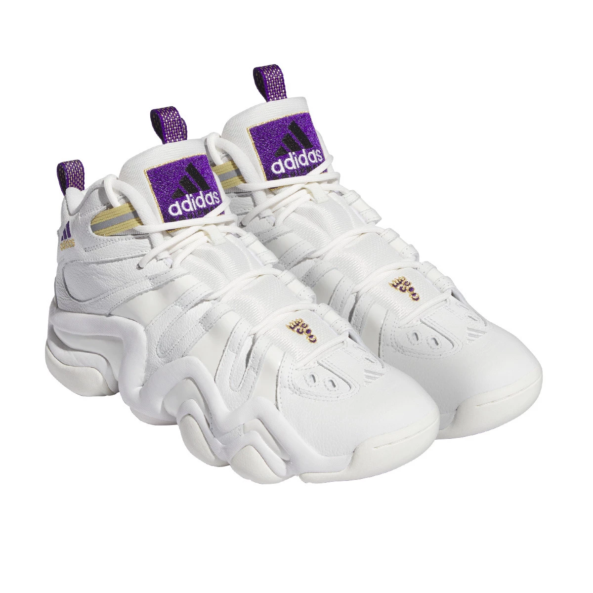 Tenis adidas Crazy 8 Core White Off White Collegiate Purple Basketball Emotion