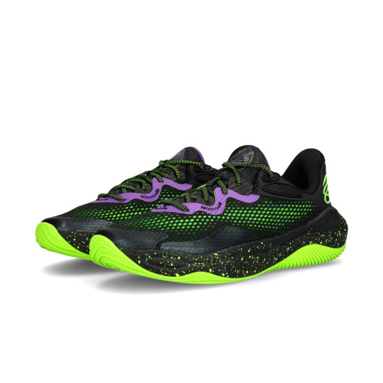 Basketball Shoes Under Armour Curry Splash 24 Black-Volt