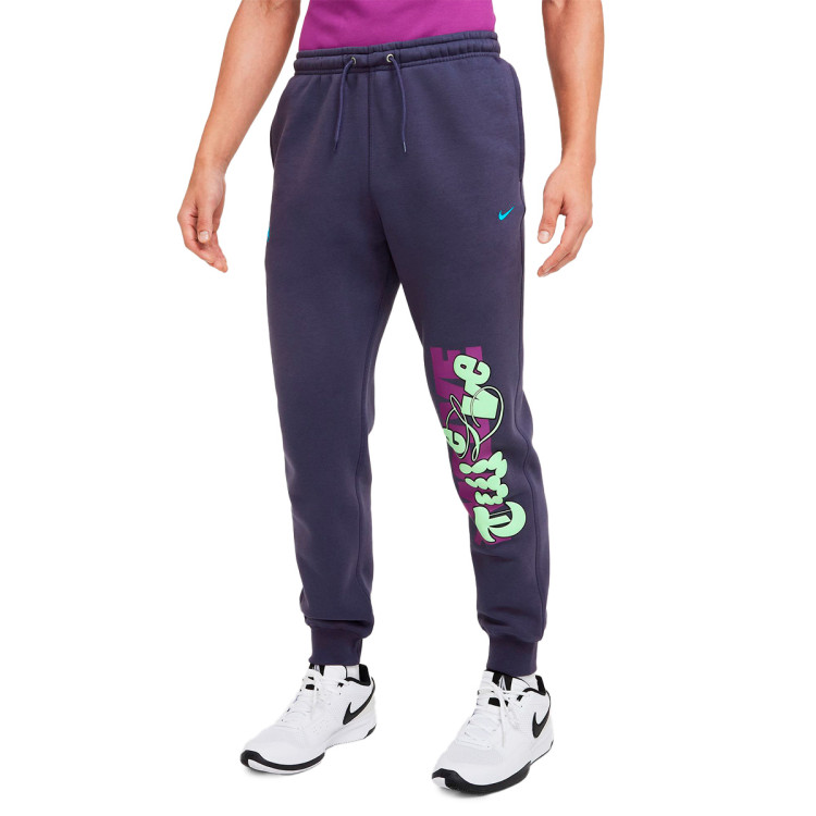 Trousers Nike Ja Morant Club Fleece Basketball Dark Raisin-Baltic