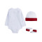 Jordan Body-Gorro-Patucos Jumpman Bebé (3 Piezas) Kit 