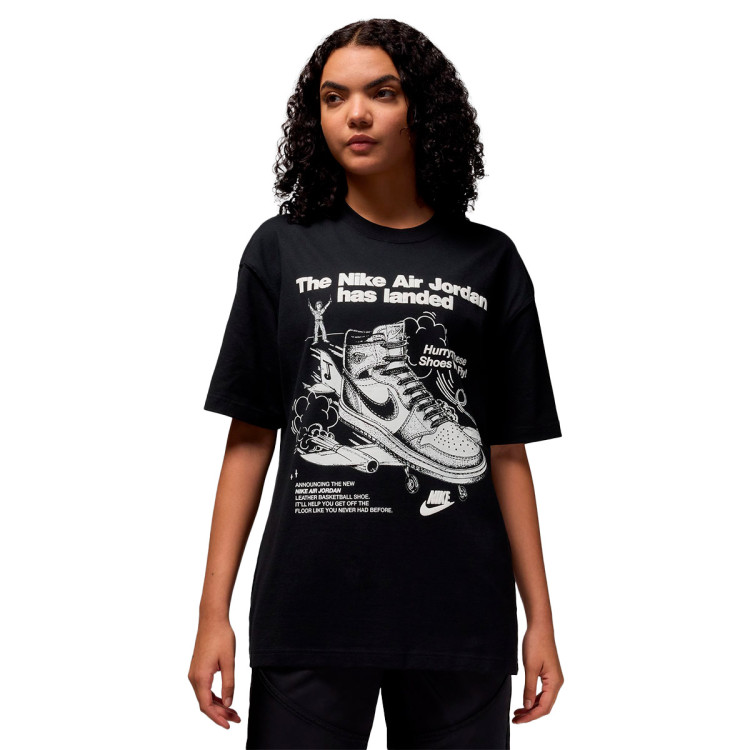 【vintage】JORDAN SHO GRAPHIC T T-Shirt Jordan Women's Oversize Sneaker Graphic Black - Basketball