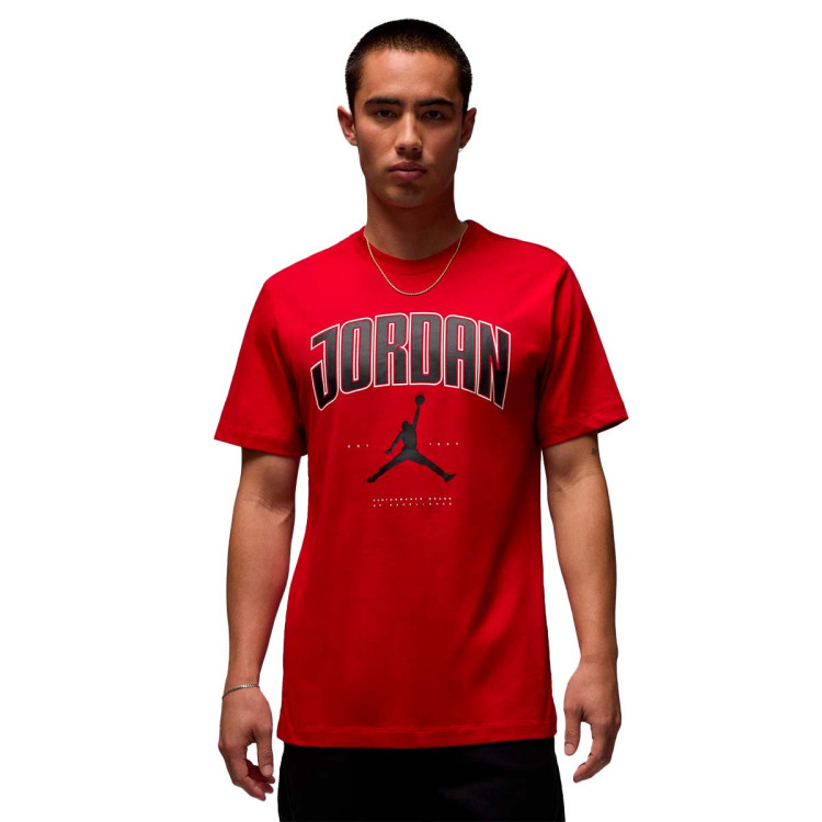 T-Shirt Jordan City 88 Crew Gym Red-Black-Black - Basketball Emotion