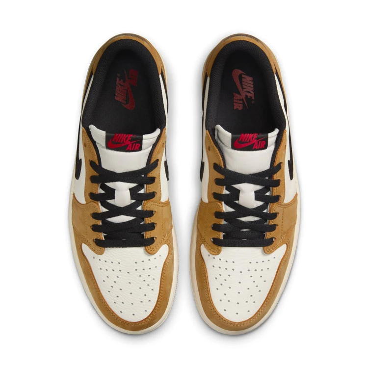 zapatilla-jordan-air-jordan-1-low-og-rookie-of-the-year-sail-black-golden-harvest-gym-red-5
