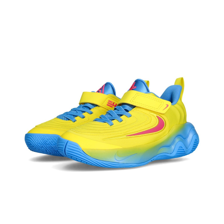 nike yellow blue pink