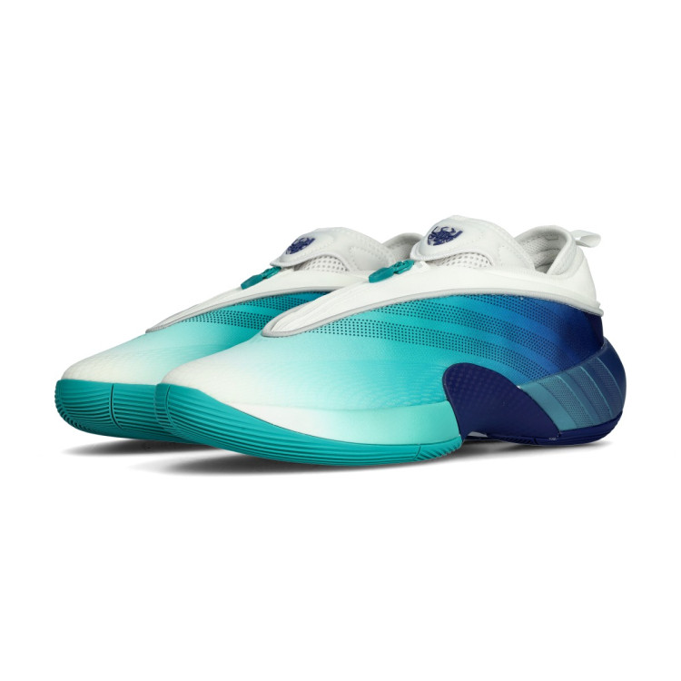 white and teal basketball shoes